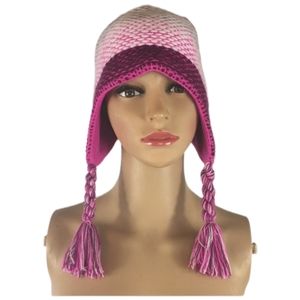 The North Face braided striped toboggan hat